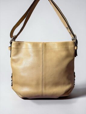Coach Duffle Camel Leather Crossbody/Shoulder Bag Convertible, style F15064